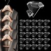 SLMT Space Saving Hanger Hooks 30 Pack, Clear Clothes Hanger