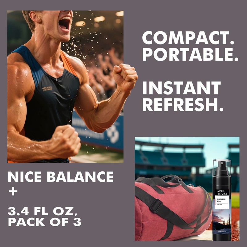 AQUA BLANCE Body Spray for Men, Mens Body Refreshing Spray,