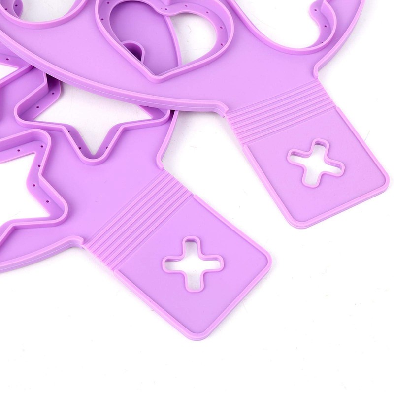 2Pcs Pancake Maker Mold, 7 Cavity Star/Heart Shape Non-Stick Egg