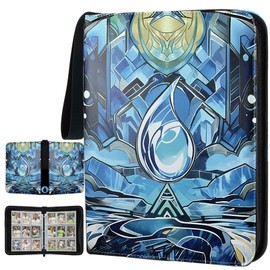 EYEGLEAM Card Binder for MTG/TCG,9 Pocket Trading Card Binder for YGO/PTCG,Holds 720 Cards,Collector Card Album for Standard Game Cards,Toys Gifts(Blue)