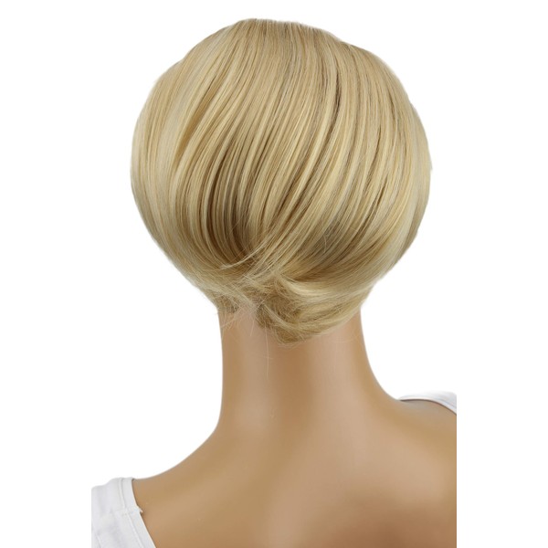 PRETTYSHOP BUN Up Do Hair Piece Hair Ribbon Ponytail Extensions Draw String Messy brown Bleach Blond HD24