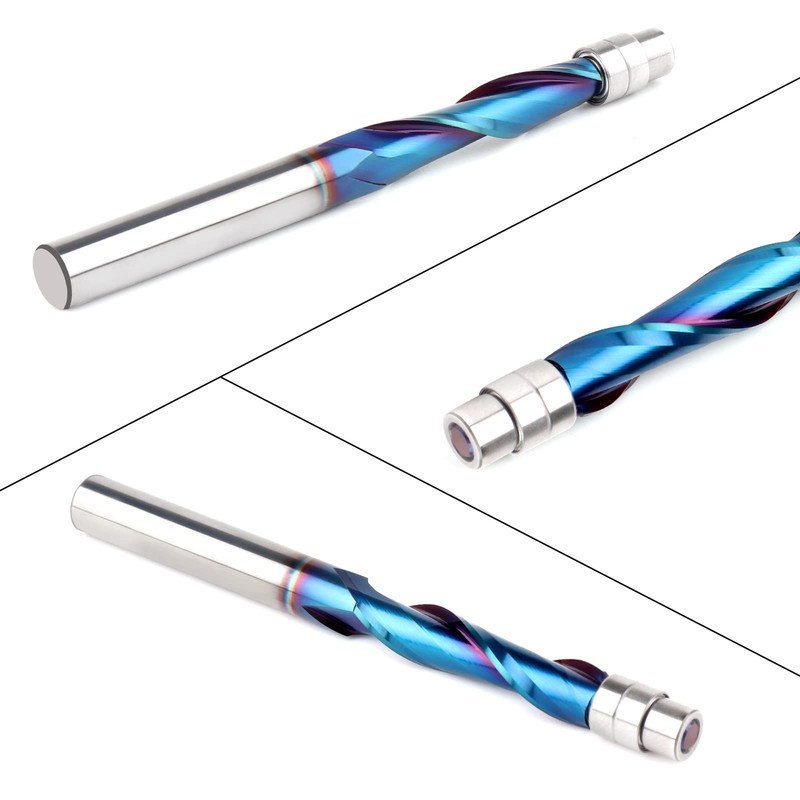 Upcut Spiral Flush Trim Router Bit, 1/4 Inch Shank Solid