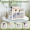 White Magazine Holder, Metal Magazine Rack Floor, Magazine Storage Basket,