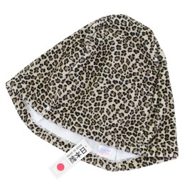Ryuru & Berry Sauna Hat, Imabari Towel, Sauna Towel, Hat, Imabari, Large Cap, Made in Japan, Men's, Women's, Washable, Sauna Goods, 100% Cotton, Prevents Bleeding, Prevents Hair Damage, Leopard Size L