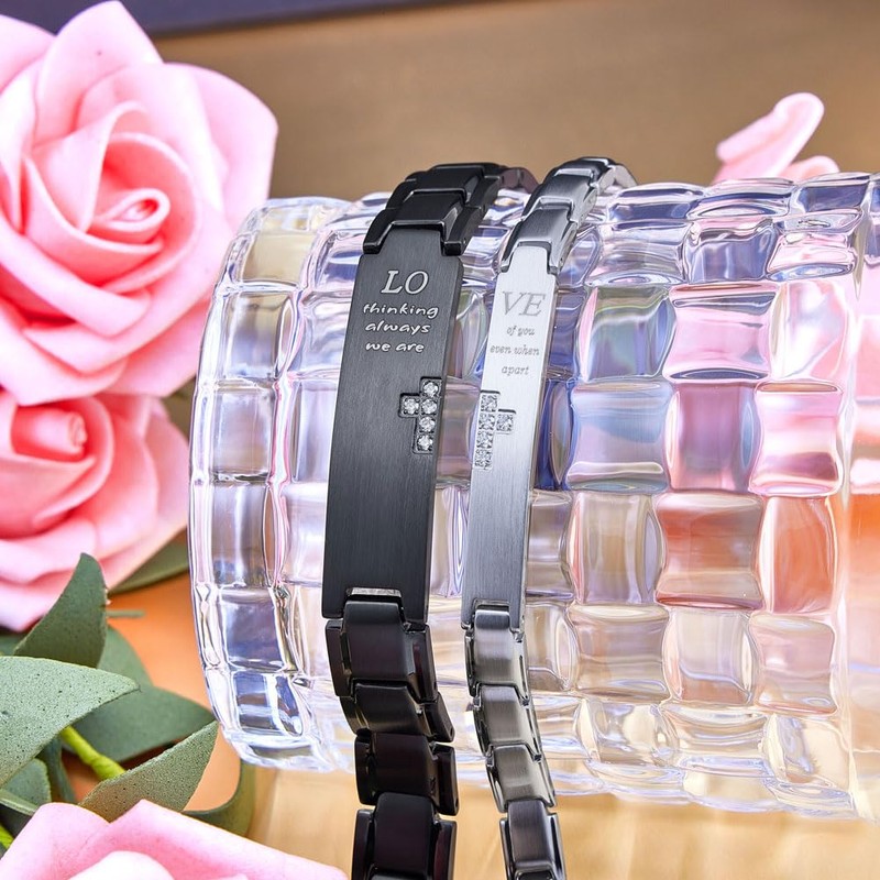 Wolentty Couples His Hers Distance Bracelets Love Matching Bracelets Gift
