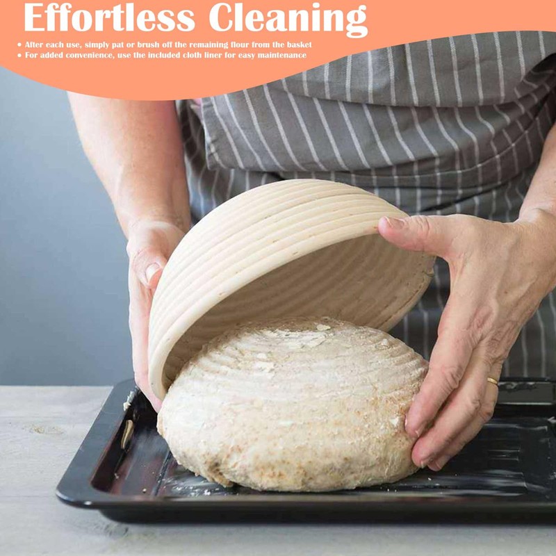 Zjyufy Banneton Bread Proofing Basket Set for Beginner Proofing Basket