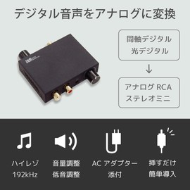Ratoc Systems Optical Digital Analog Audio Converter RS-ADAC3 Volume Adjustment Bass Adjustment DA