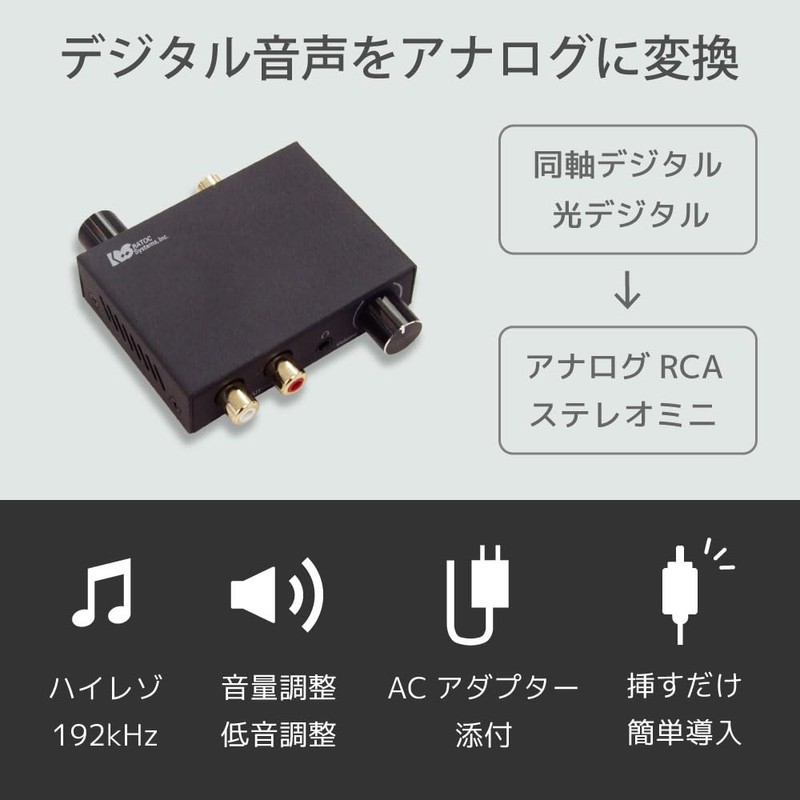 Ratoc Systems Optical Digital Analog Audio Converter RS-ADAC3 Volume Adjustment