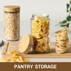 NETANY 4-pack 24oz Glass jars with Airtight Lids, Overnight Oats