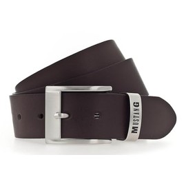 MUSTANG Classic Leather Belt W120 Dark Brown, dark brown