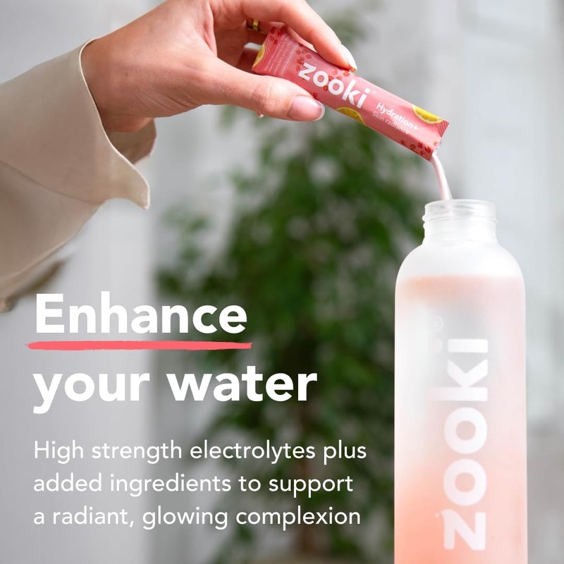 Zooki Electrolytes+ Skin Radiance Hydration Electrolytes Sachets – Pomegranate Lemon