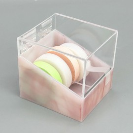 Cortador de Cinta de Pestañas de Acrílico Transparente, 2 Rejillas, Soporte Dispensador de Cinta Adhesiva para Extensión de Pestañas, Organizador de Soporte de Cinta en Rollo,