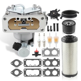 GoaMotors FH661V Carburetor with 2508301-S Outer Air Filter 2508304-S Inner Filter fit for Kawasaki FH641V FH721V FH680V FX850V FH751V FX801V 4 Stroke Engine Replaces 15004-1010
