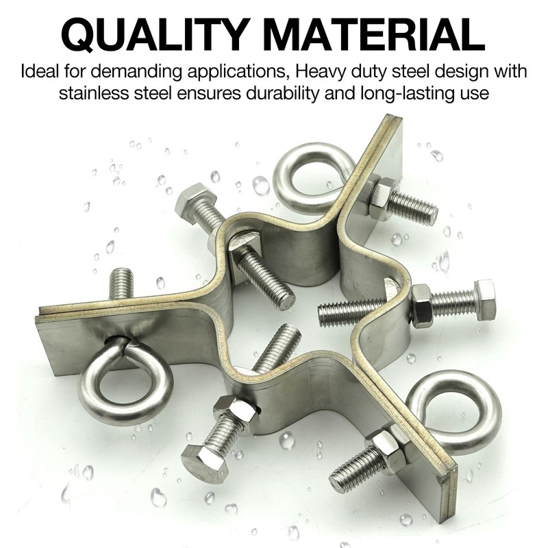Guy Wire Ring, Heavy Duty Stainless Steel Adjustable 3 Way