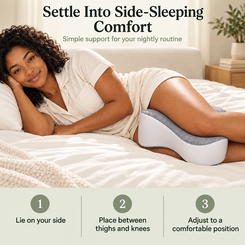 Memory Foam Leg Knee Pillow For Side Sleeping Support Pillow