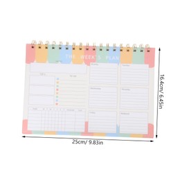 GRIRIW 2024 Planner Notepad Spiral Bound Monthly Planner To-do List Memo Tabs Included