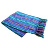 Del Mex Woven Rebozo Style Mexican Table Runner Scarf (Blue)