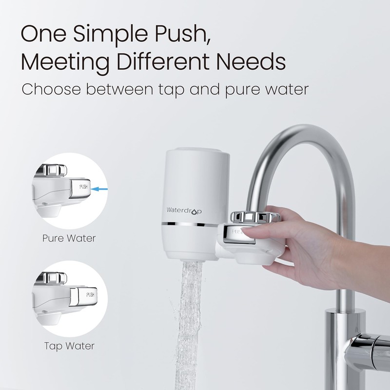 Waterdrop Sink Filter Water Faucet for Skin Care, Bathroom Faucet