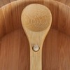 Relaxdays Salt Container with Lid & Spoon, 2 Compartments, Bamboo,