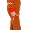 Tipsy Elves Boy's/Girl's Gingerbread Brown Jumpsuit Romper with Hood Size
