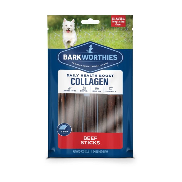 Barkworthies BW 6" Plain Collagen Stick 8pk