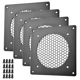 Euroharry Ventilation Grille 120 mm Fan Cover for PC, Computer, AV, Electronic Cabinets, Brushed Metal, Pack of 1 (4PK)