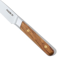Made In Cookware - 4" Paring Knife - Crafted in France - Full Tang With Olive Wood Handle