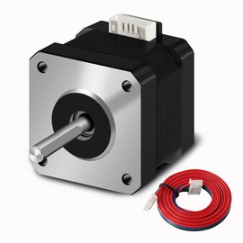 SIMAX3D Nema 17 Stepper Motor 42-34 Pancake (1 Piece/Pack) 1.5A-3.8V 2 Phase 4 Wires 1.8 Degree with 1 Meter Cable for Creality CR-10 10S Ender 3 3D Printer/CNC Extruder and Y Axis