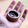 Walnut Wood Ring Tray, Mini Round Hardwood Holder, Micro Jewelry