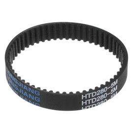 sourcing map HTD5M-280 Rubber Toothed Belt 56 Teeth Closed Loop Pulley Timing Belt 15 mm Width, 280 mm Circumference Synchronous Belt