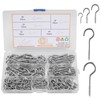 HonQiShiMY Pack of 185 Screw Hooks, Ceiling Hooks, Eye Screws