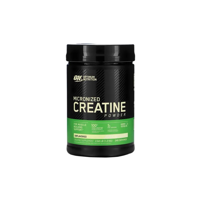 Creatina Monohidratada Optimun Nutrition Creatine Powder 1200 240 Servs Sabor
