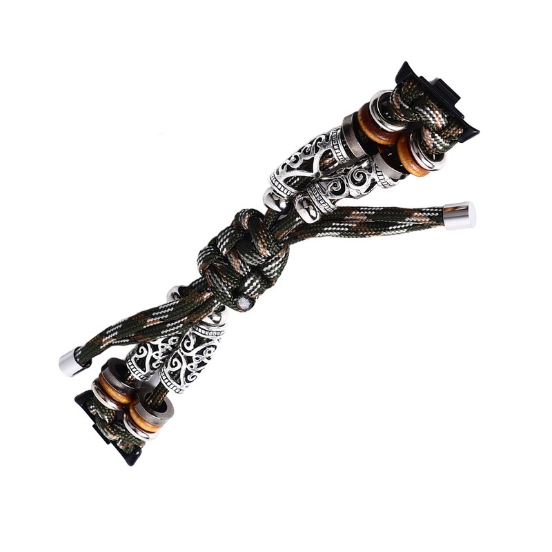 Smart Bracelet Strap Adjust Size Beaded Ethnic Style Replacement Wristband