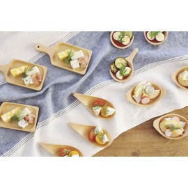 Alphax 904298 Small Plate, Wood Grain 3.0 x 3.0 x 0.8 inches (7.5 x 7.5 x 2 cm), Beech, Square Plate, 3.0 inches (7.5 cm)