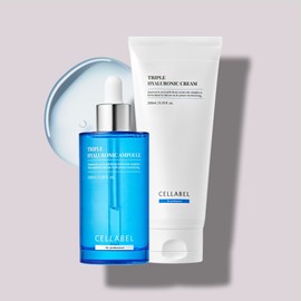 Cellabell Triple Hyaluronic Moisture Ampoule 100ml + Moisture Cream 200ml / 셀라벨 트리플 히아루로닉 수분 앰플 100ml+수분크림200ml