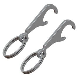 2pcs Titanium Bottle Opener Keychain,Keychain Beer Opener,Keychain Opener For Take,Mini Tatanium Opener Keychain,Beer Opener Keychain For Men,Fine Gift For Men