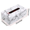 BTSKY PU Leather Facial Tissue Box, Rectangular Napkin Holder for