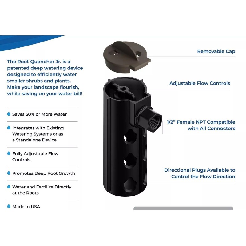Root Quencher Jr. 2-Pack - Deep Underground Dripper, Tree &