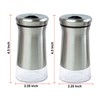 Pepper & Salt Shakers Stainless Steel Cover Glass Bottom Wire