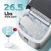 EUHOMY Ice Maker Countertop, Portable Ice Machine with Carry Handle,