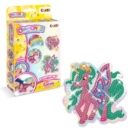 CRAZE DIAMONDZ Starter Set Stickers Galupy Unicorn - Diamond Painting Children's Sticker Set, DIY Diamond Painting Craft Set, Mosaic Making for Children