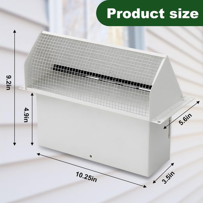 Wall Vent Cap for Microwave,Range Exhaust,Bath Ventilation fan,Commercial Range Hood,Vent