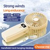 CIBAILbasr Portable Handheld Fan with Digital Display,Personal Portable Mini Turbo