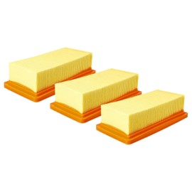 vhbw Filter Set of 3 Flat Pleated Filters Compatible with Kärcher AD 3.200, AD 3.000, AD 3, AD 3 Premium Fireplace, AD4, AD 4 Premium Filter Element