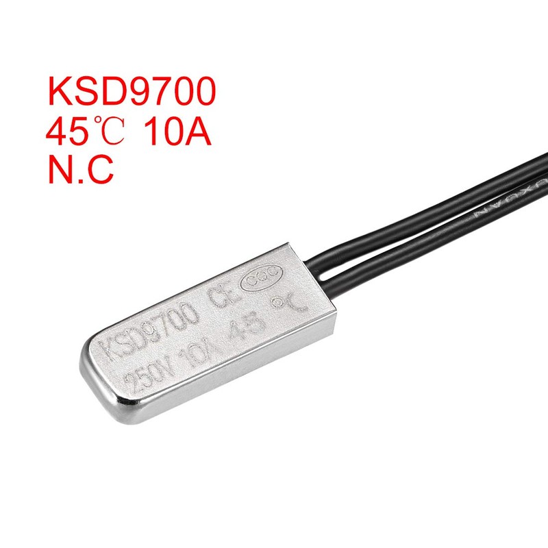 uxcell KSD9700 Thermostat, 45℃ Normally Close Temperature Switch Thermal Switch,
