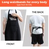 Mordx Bib Apron,Unisex Black Aprons Adjustable Washable,with 2 Pockets for