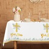 Lianxuia 3Pcs God Bless Baptism Tablecloth, 54 x 108 Inch