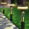 Eyrosa Large Solar Pathway Lights 6 Pack, 8 Modes Solar