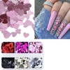 Nail Glitter Sequins - Shining Fingernail Parts - Waterproof Heart-Shape
