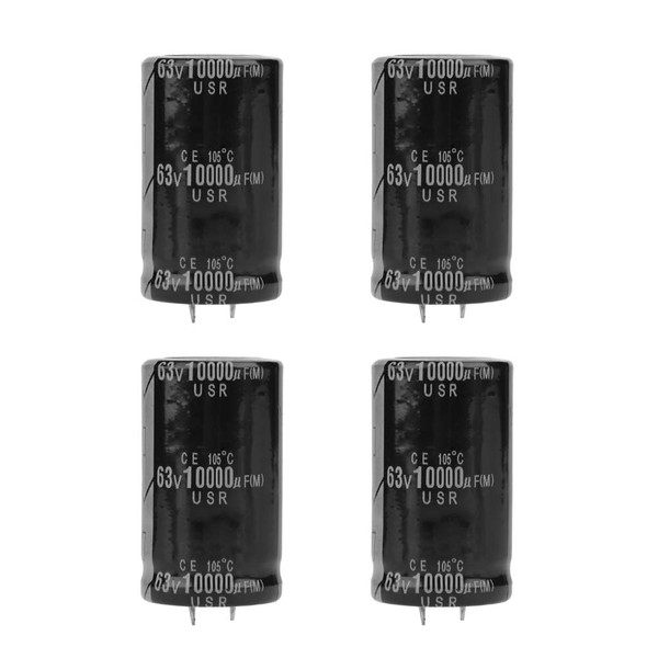 4 x 10000uF 63V Electrolytic Capacitor, 30 x 50 mm,